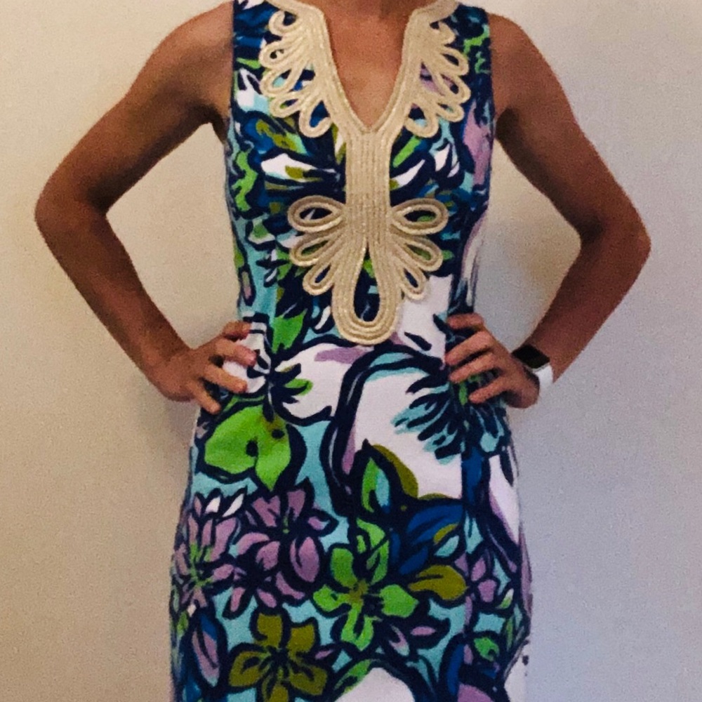 Lily Pulitzer patterned and ribbed shift dress